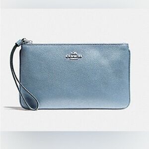 Coach Light Blue Wristlet EUC